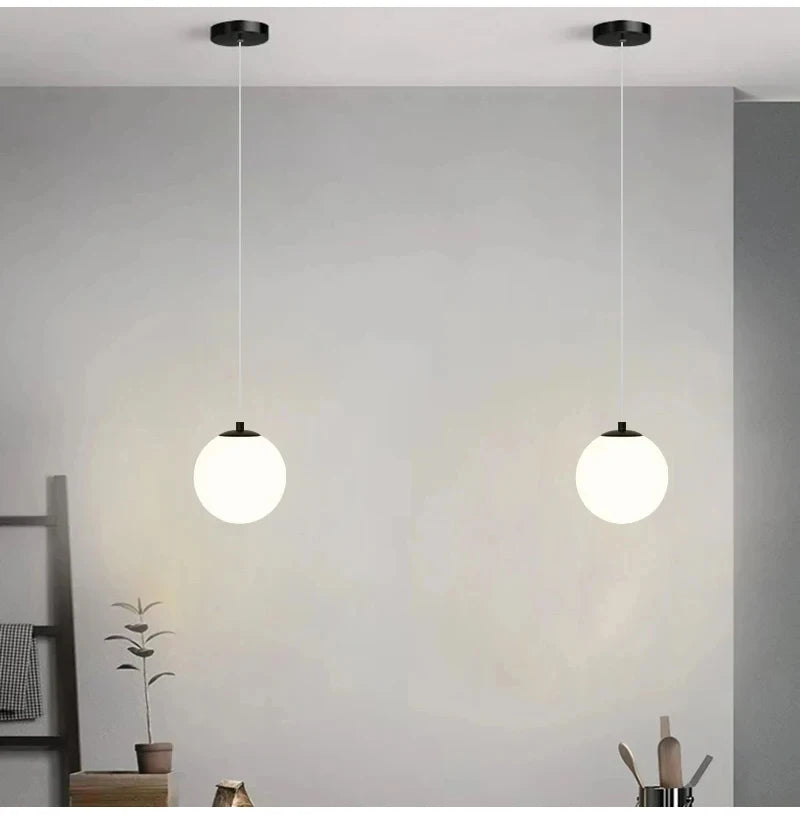 Nordic Glass Cord Pendant Lamp