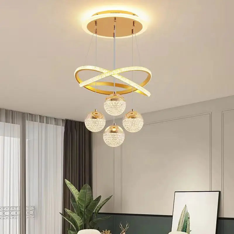 Nordic Iron Acrylic Art Deco LED Chandelier