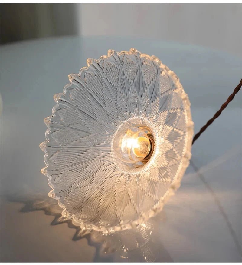 Modern White Glass Bedroom Pendant Lamp