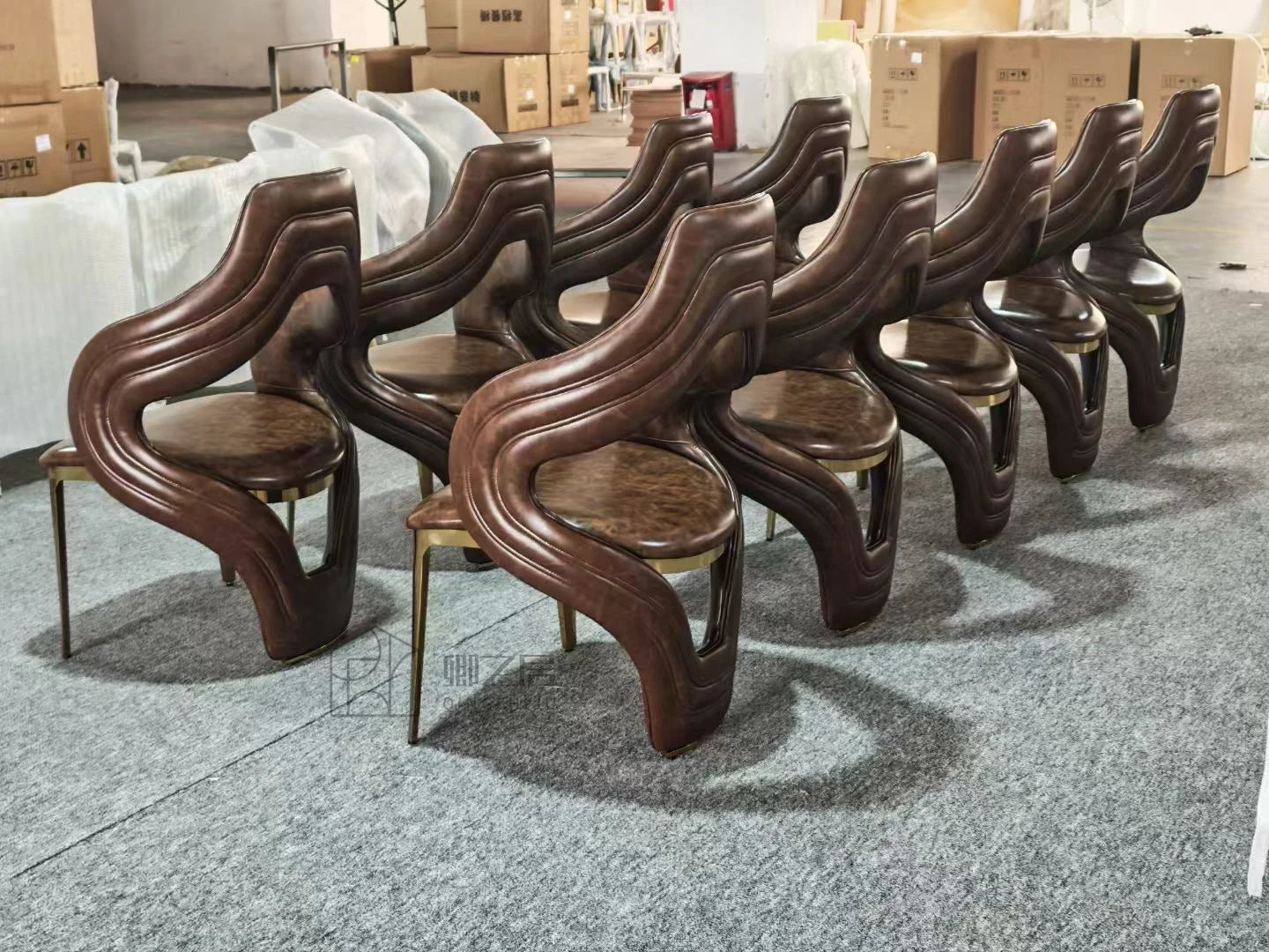 Modern Stainless Steel Cushioned Luxury Dining Chair