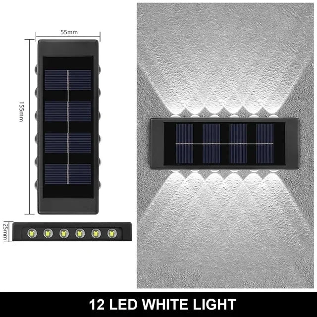 Waterproof Warm White Solar Outdoor Garden Wall Lamp