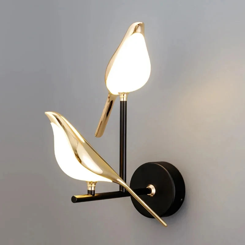 Golden Bird Art Deco LED Wall Sconce