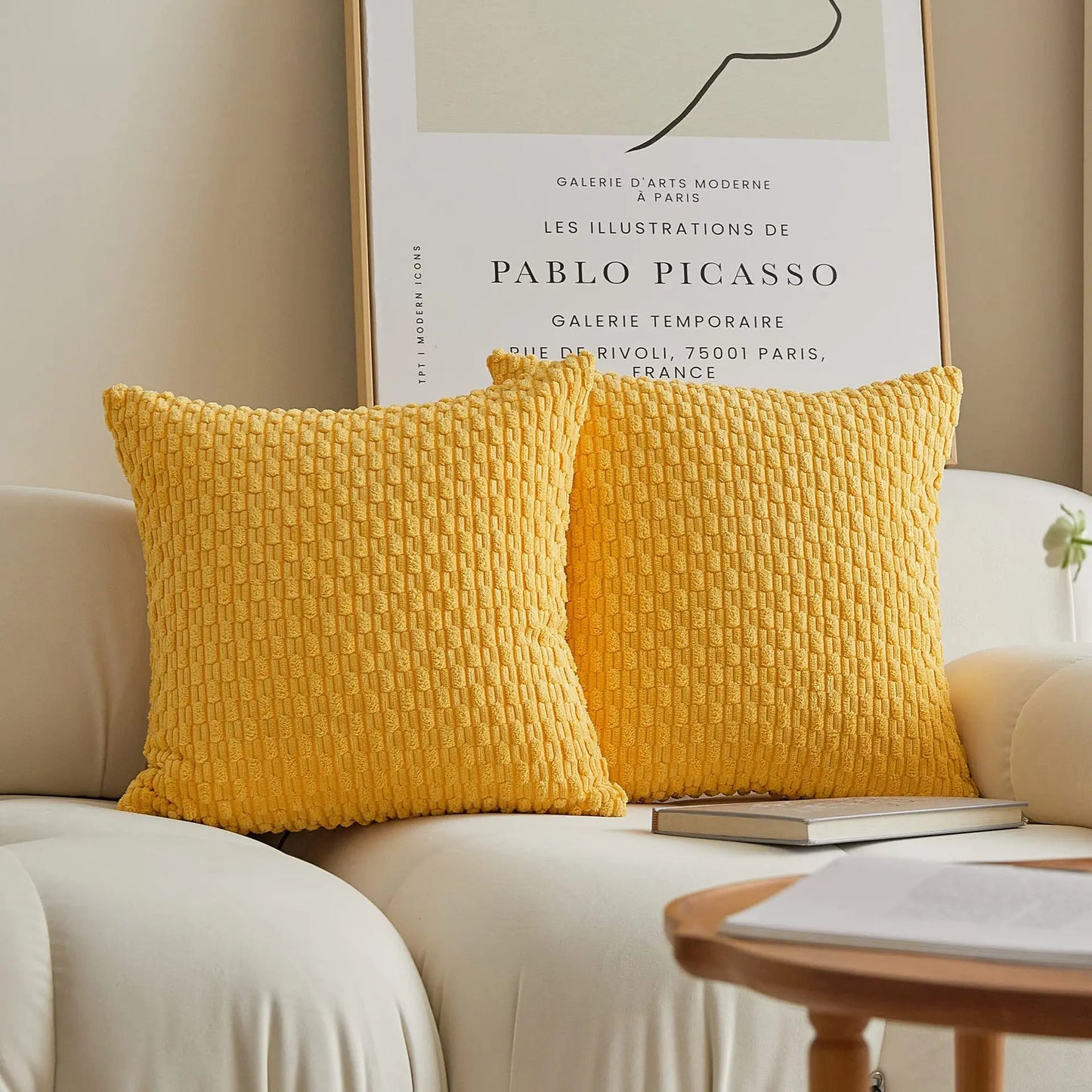 Decorative Pillow Cover — Luxury Woven Cotton Polyester Cushion