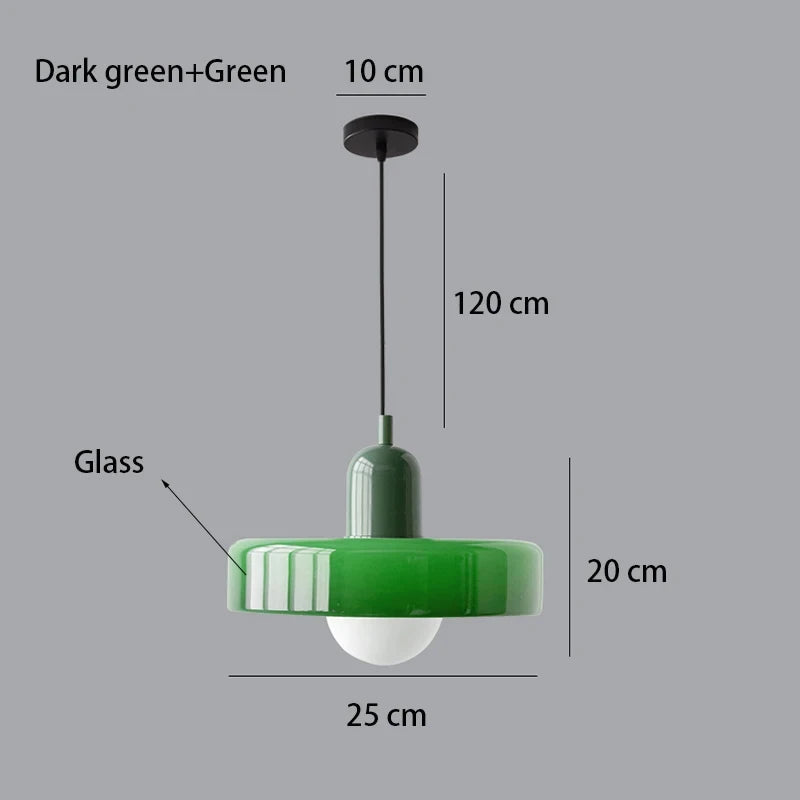Bauhaus Nordic Glass Chandelier