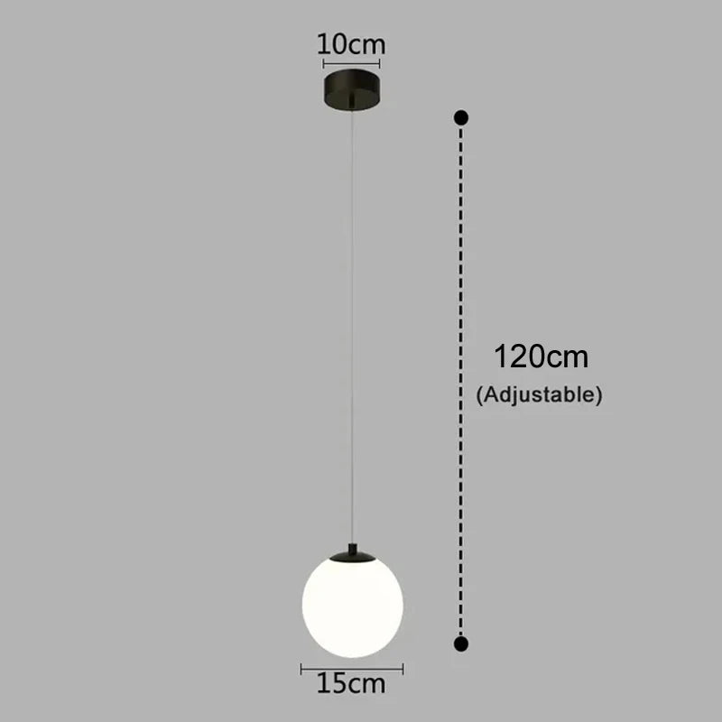 Nordic Glass Cord Pendant Lamp