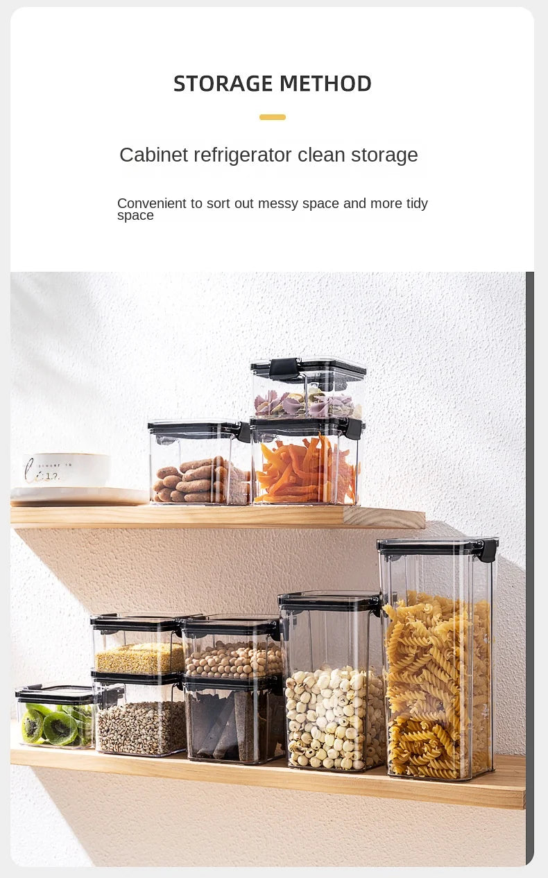 Moisture-Proof Sealed Acrylic Kitchen Storage Jar Set