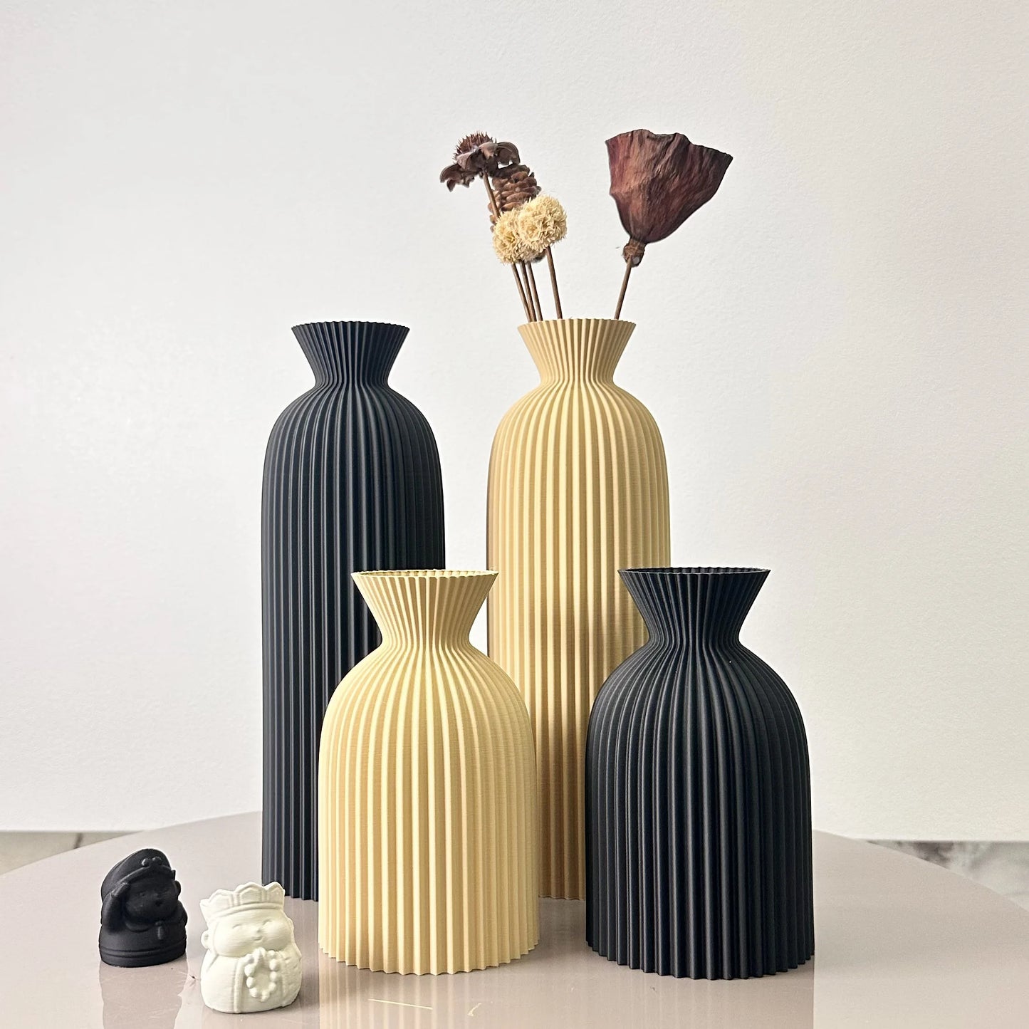 Wavy Pattern Decorative Dry Vessel Set
