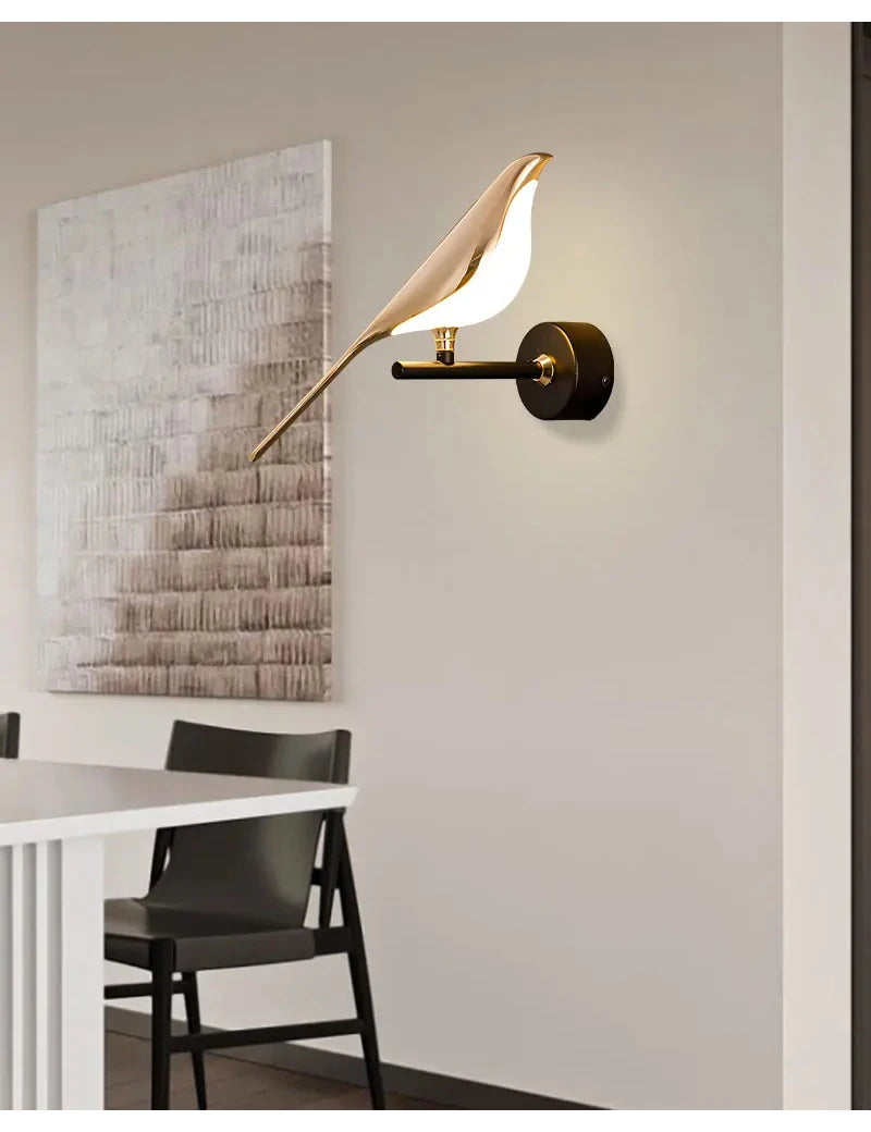 Golden Bird Art Deco LED Wall Sconce