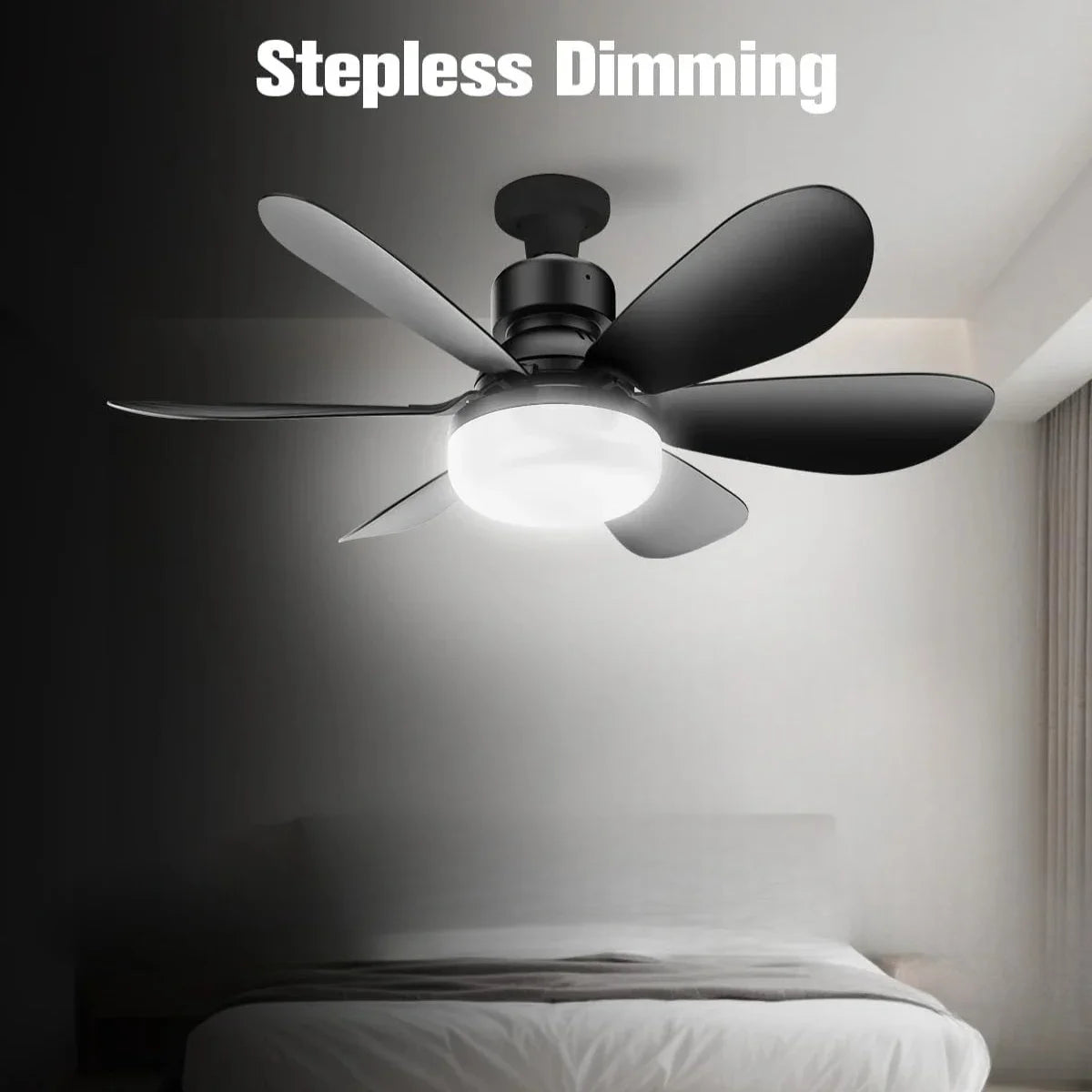 Dimmable E27 Remote Control LED Ceiling Fan Light