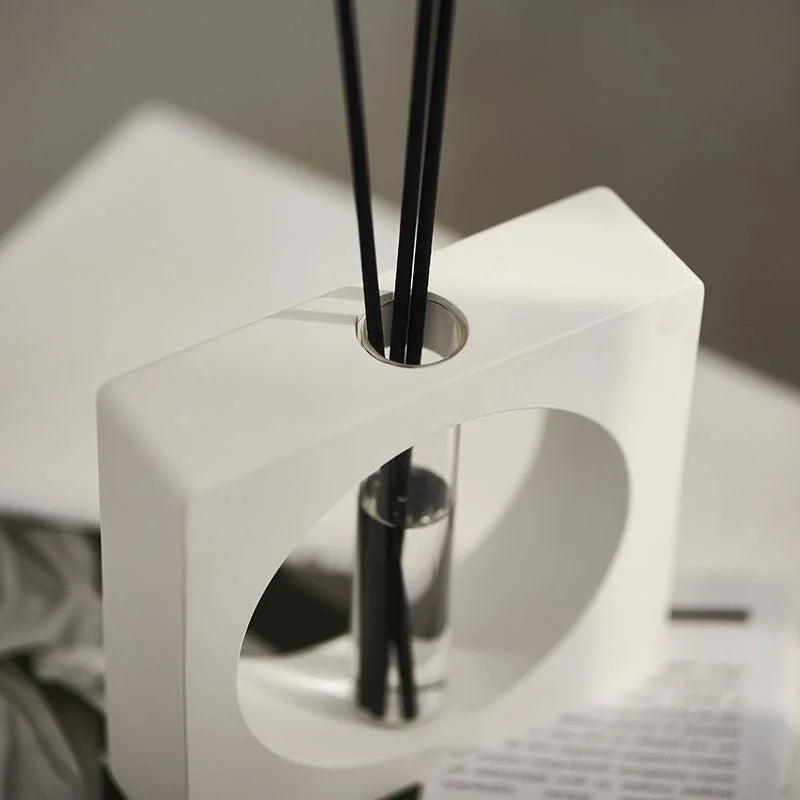 Geometric Empty Aroma Diffuser Bottle with Reed Sticks
