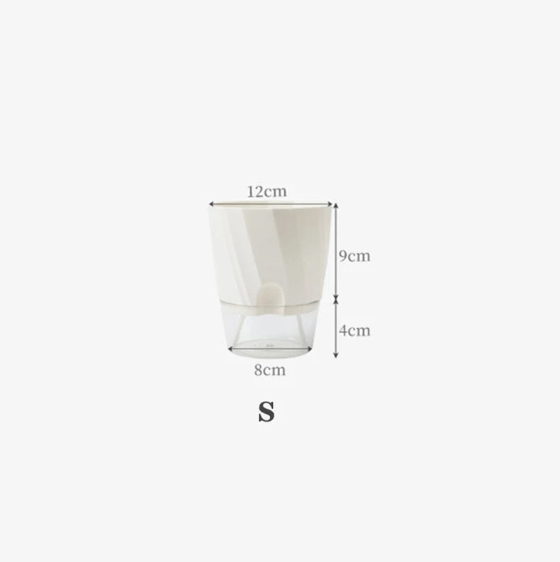 Transparent Double Layer Automatic Self Watering Planter