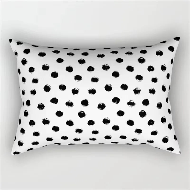Geometric Marble Print Polyester Rectangular Pillowcase