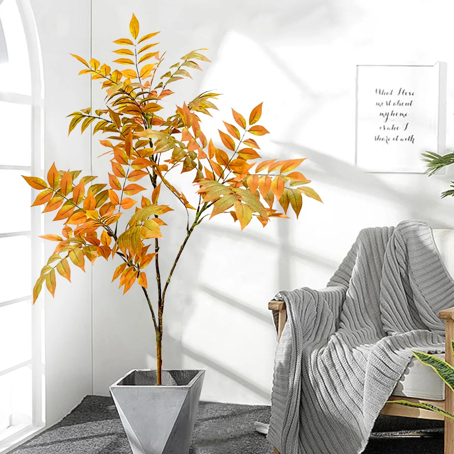 Realistic Silk Artificial Fiddle Leaf Fig Indoor Plant