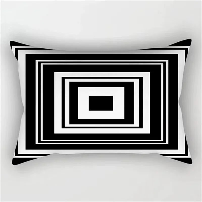 Geometric Marble Print Polyester Rectangular Pillowcase