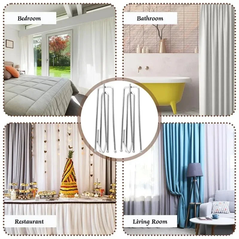 Stainless Steel Pleated Curtain Pinch Pleat Hooks