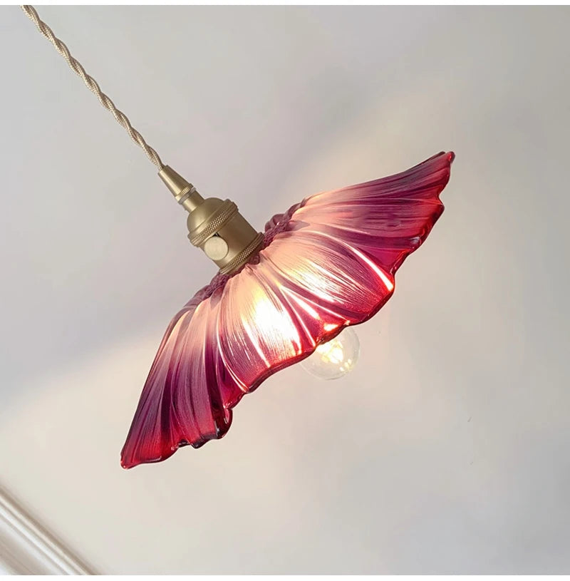 Modern White Glass Bedroom Pendant Lamp