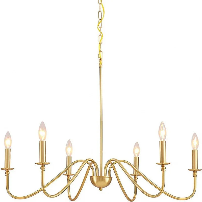 Retro Black Gold Loft Chandelier