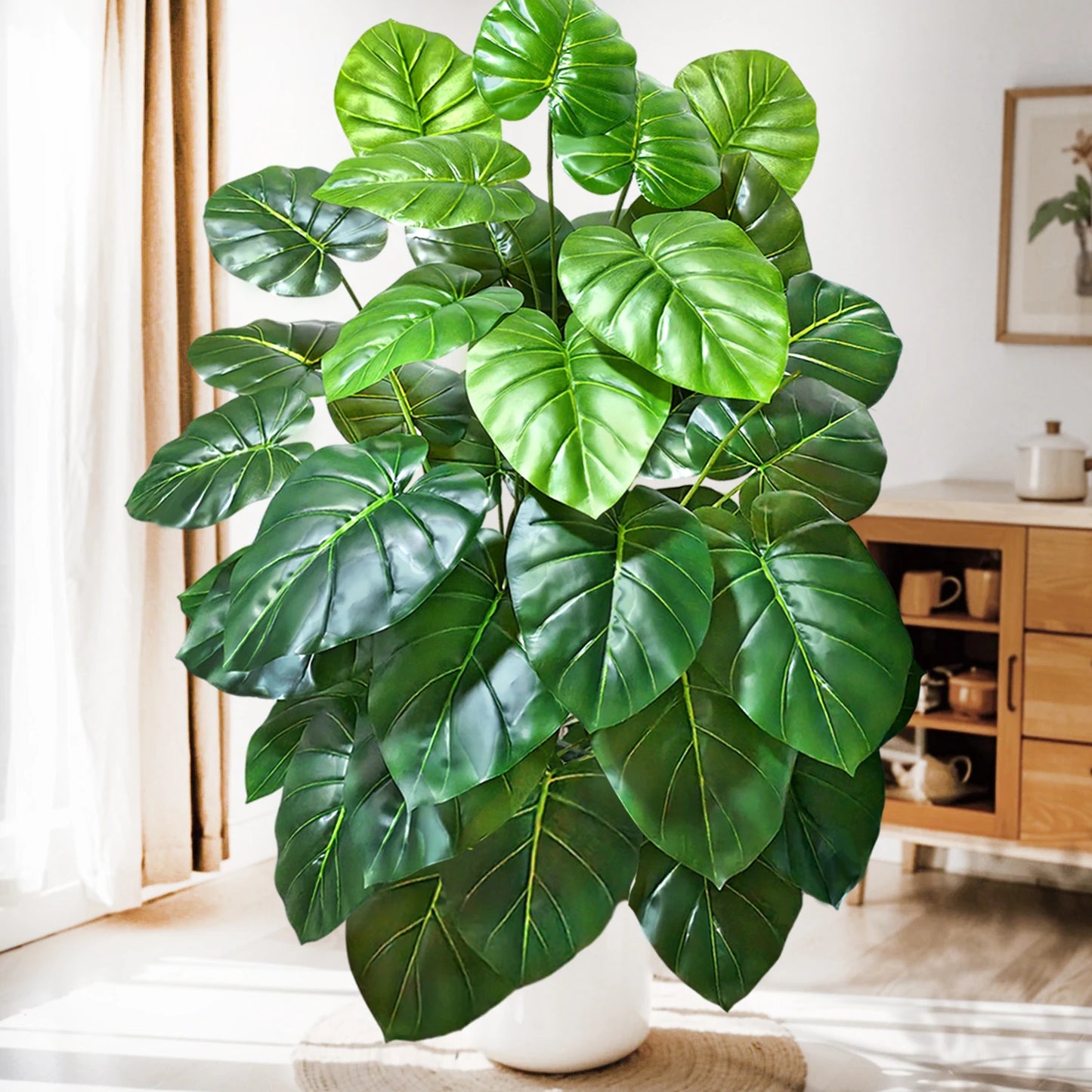 Silk Artificial Monstera Pothos Leaf Indoor Plant
