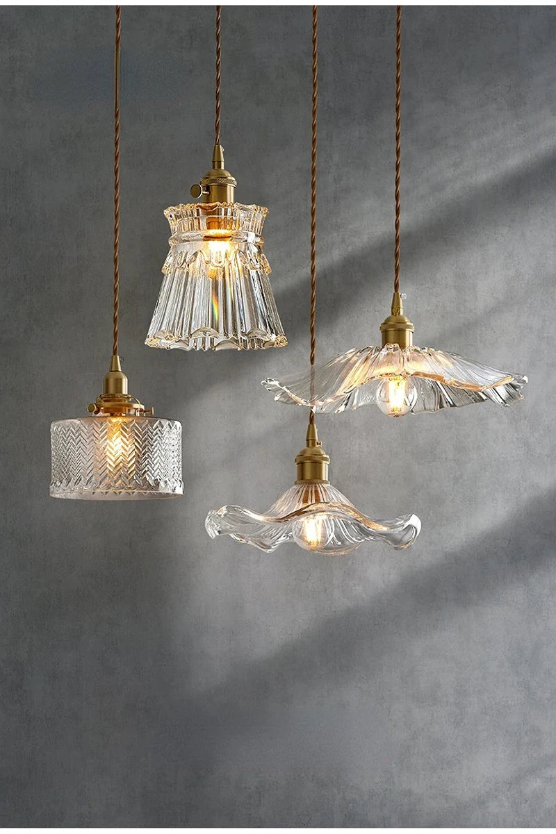 Modern White Glass Bedroom Pendant Lamp