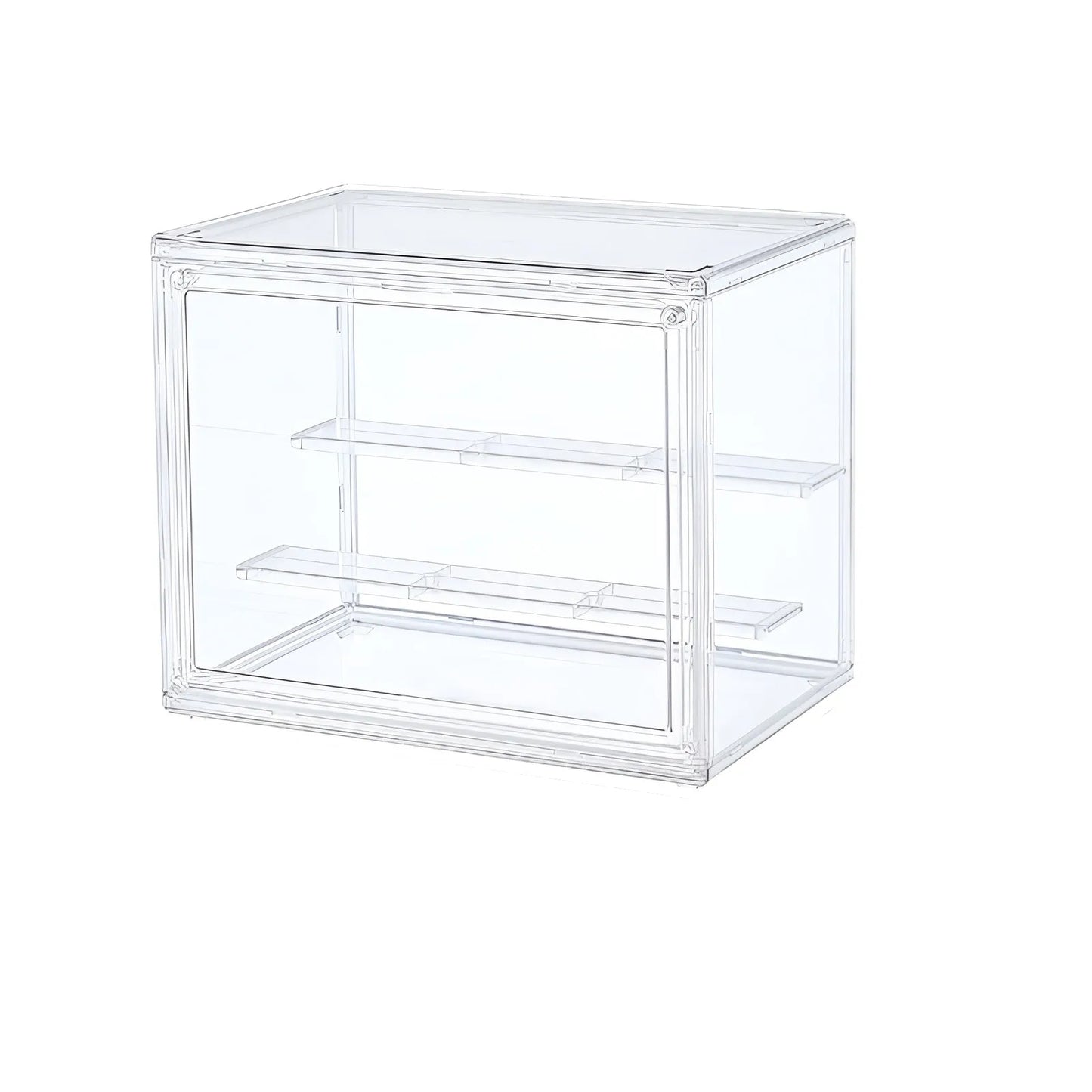 Stackable Magnetic Door Clear Plastic Display Storage Box