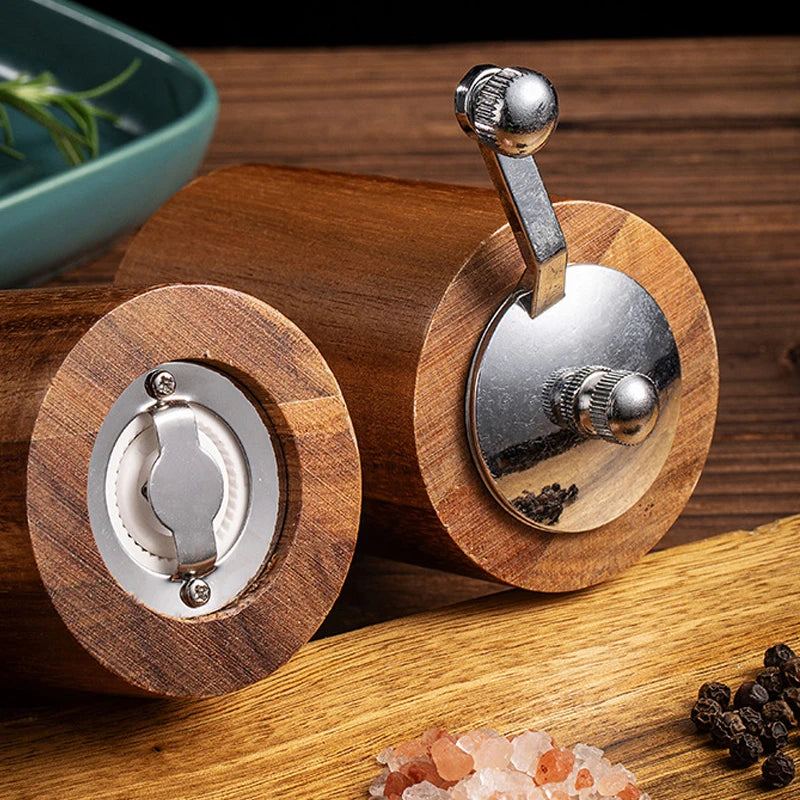 Ceramic Core Metal Crank Salt Pepper Mill Set