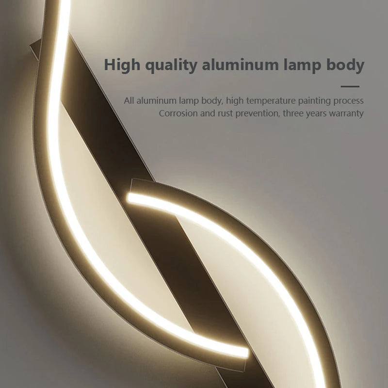 Minimalist Aluminum Bedside LED Up Down Wall Sconce