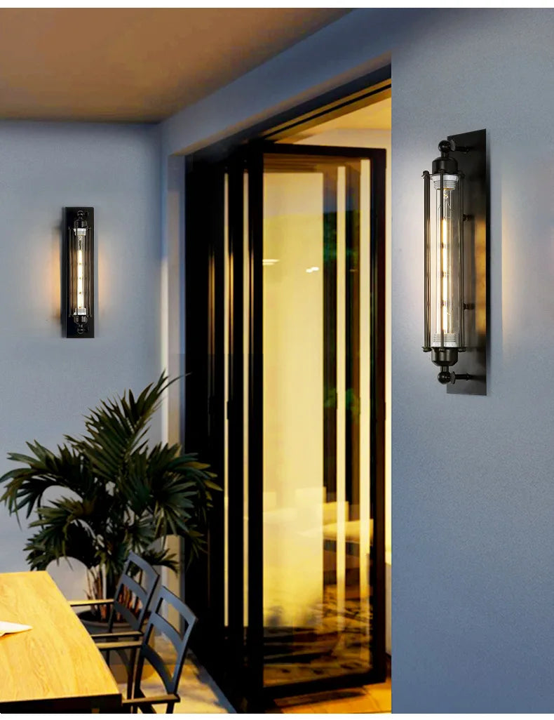Retro Industrial Iron Loft Wall Sconce