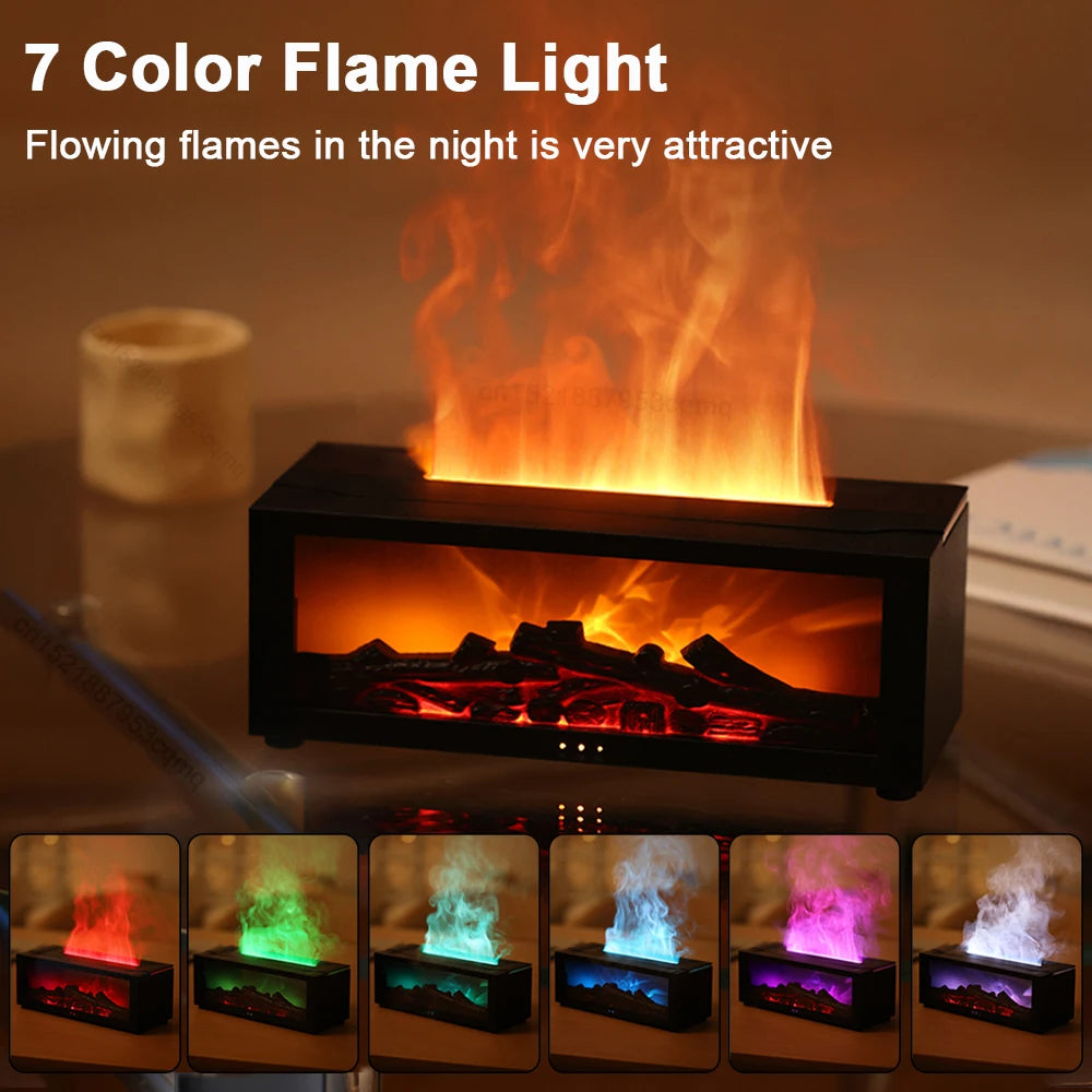 Flame Aroma Diffuser — Relaxing Flame Effect With LED Light & Auto Shut Off