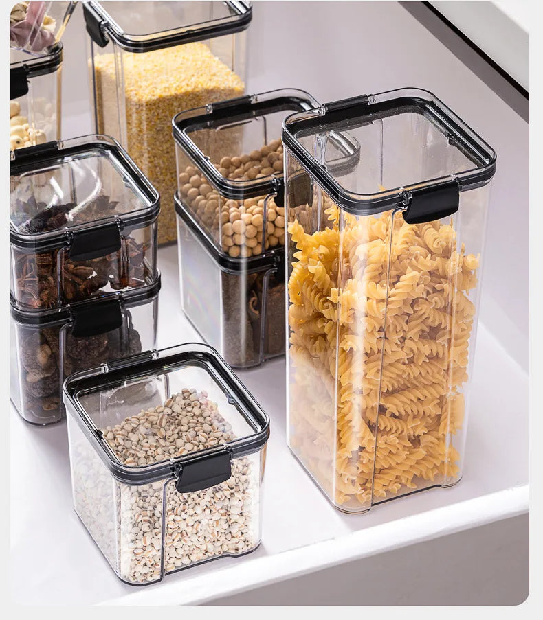 Moisture-Proof Sealed Acrylic Kitchen Storage Jar Set