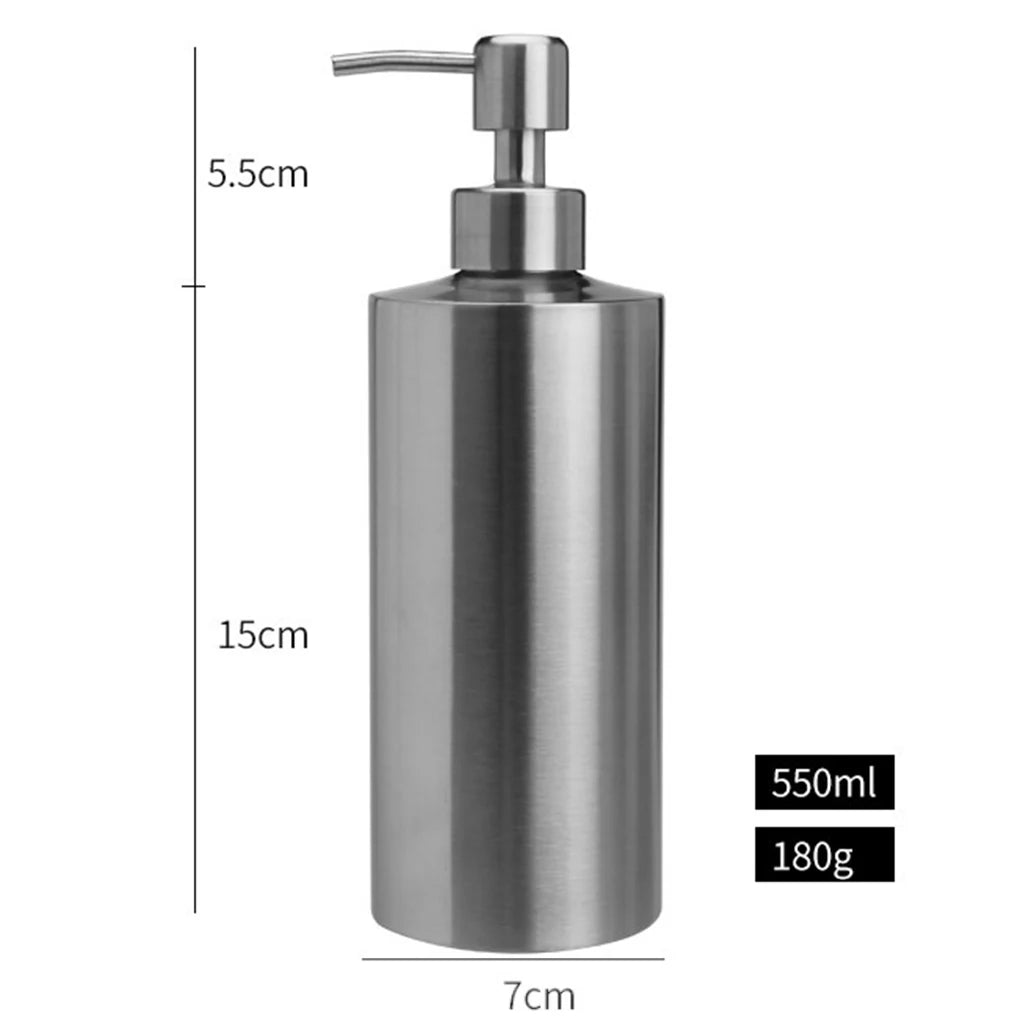 Stainless Steel Refillable Hand Soap Pump Dispenser