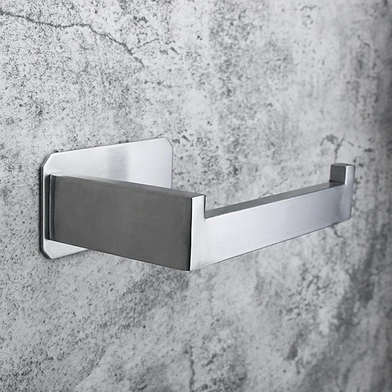 Stainless Steel Tissue Holder — No Drill Wall Mounted Paper Holder | Rust Resistant Bathroom Accessory