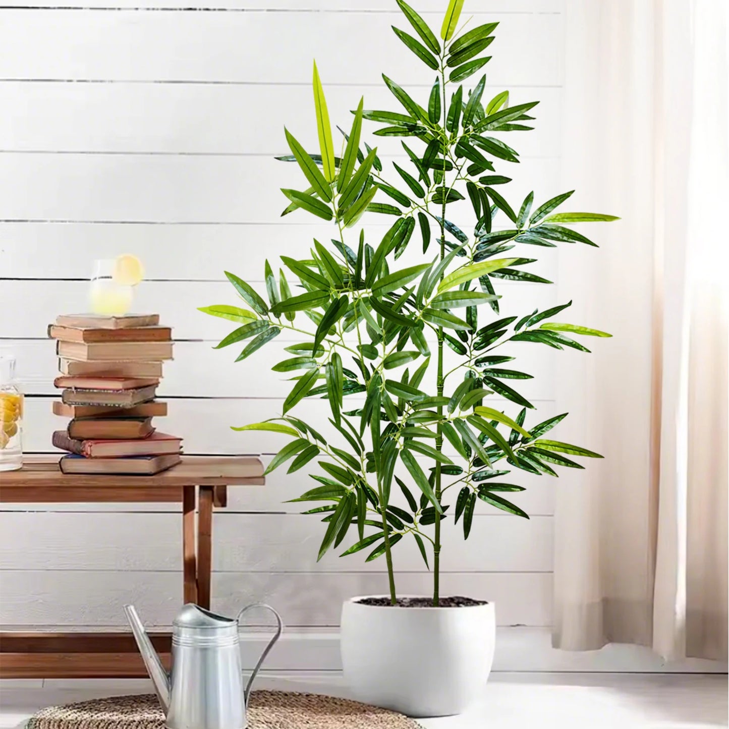 Green Silk Artificial Bamboo Branch Plant