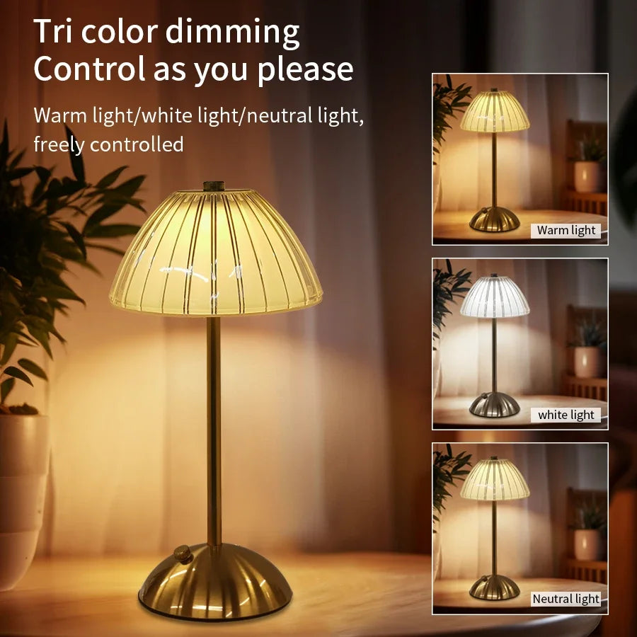 Rechargeable Touch Crystal Dimmable Night Lamp