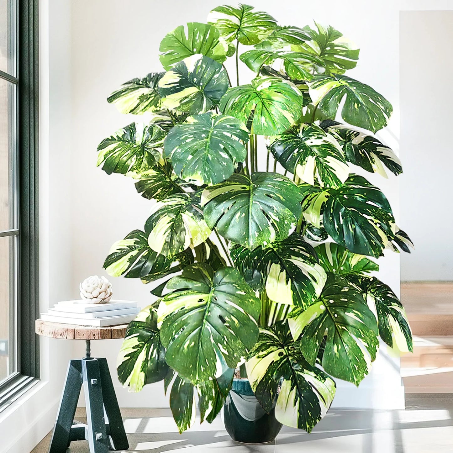 Silk Artificial Monstera Pothos Leaf Indoor Plant