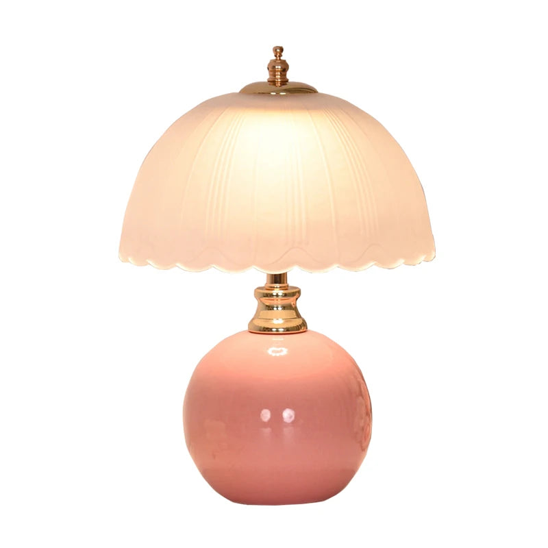 Ceramic Glass USB Dimmable Desk Lamp