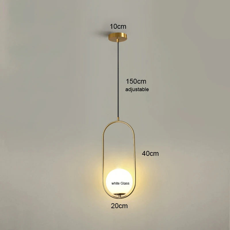 Nordic Glass Cord Pendant Lamp