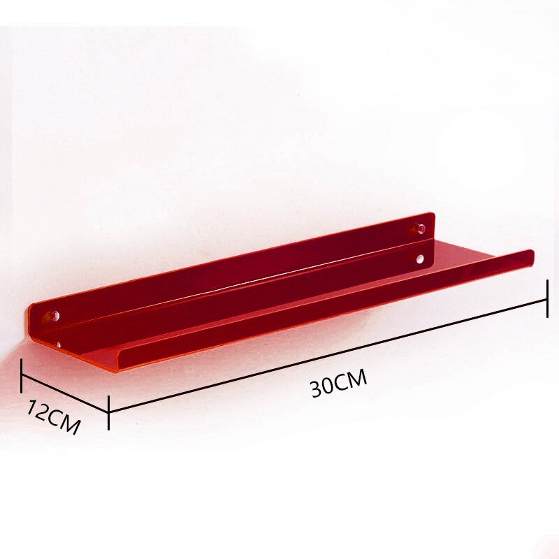 Invisible Floating Shelves - Acrylic Wall Mounted Single Level Shelf | Eco Friendly Design