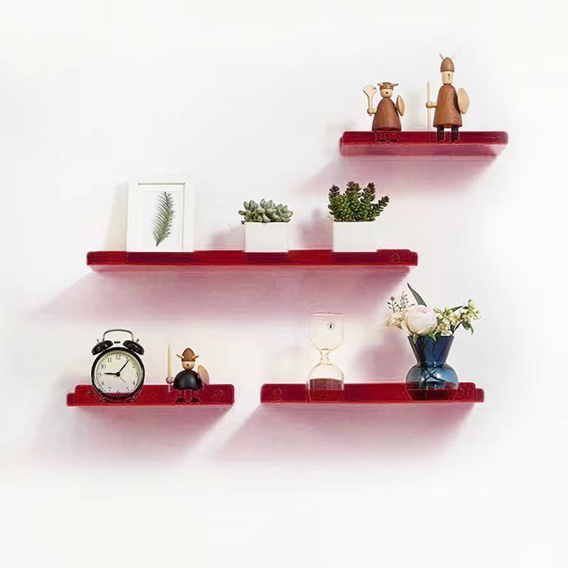 Invisible Floating Shelves - Acrylic Wall Mounted Single Level Shelf | Eco Friendly Design