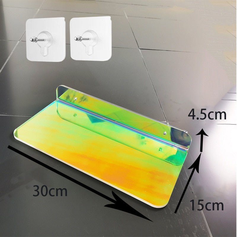 Invisible Floating Shelves - Acrylic Wall Mounted Single Level Shelf | Eco Friendly Design