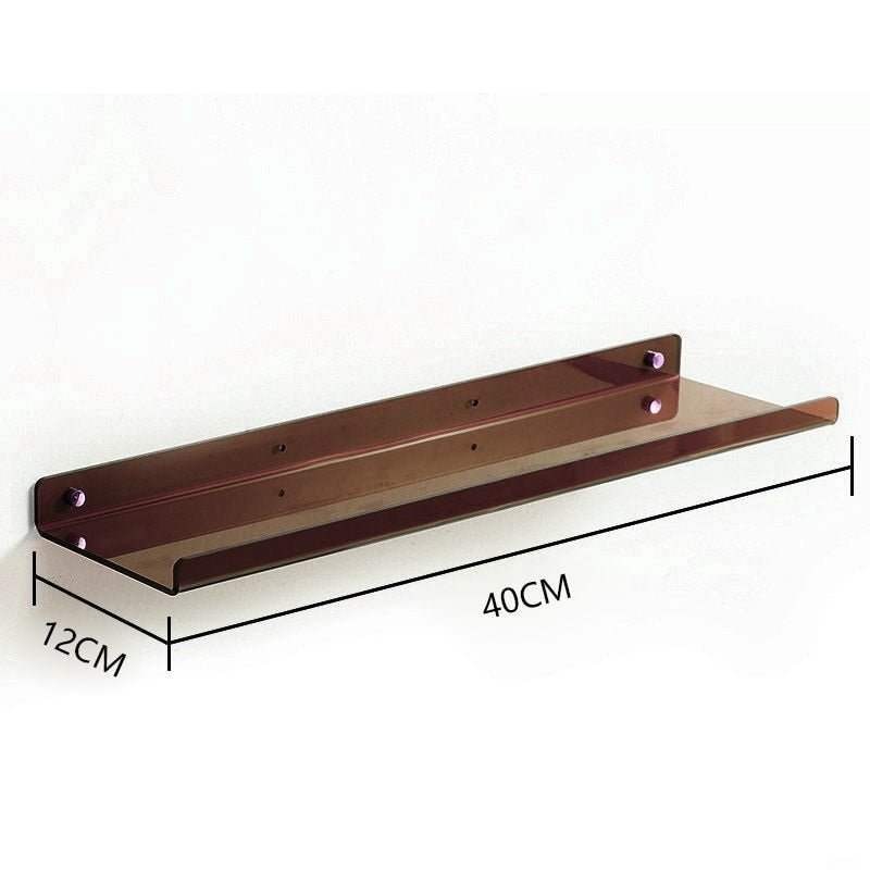 Invisible Floating Shelves - Acrylic Wall Mounted Single Level Shelf | Eco Friendly Design