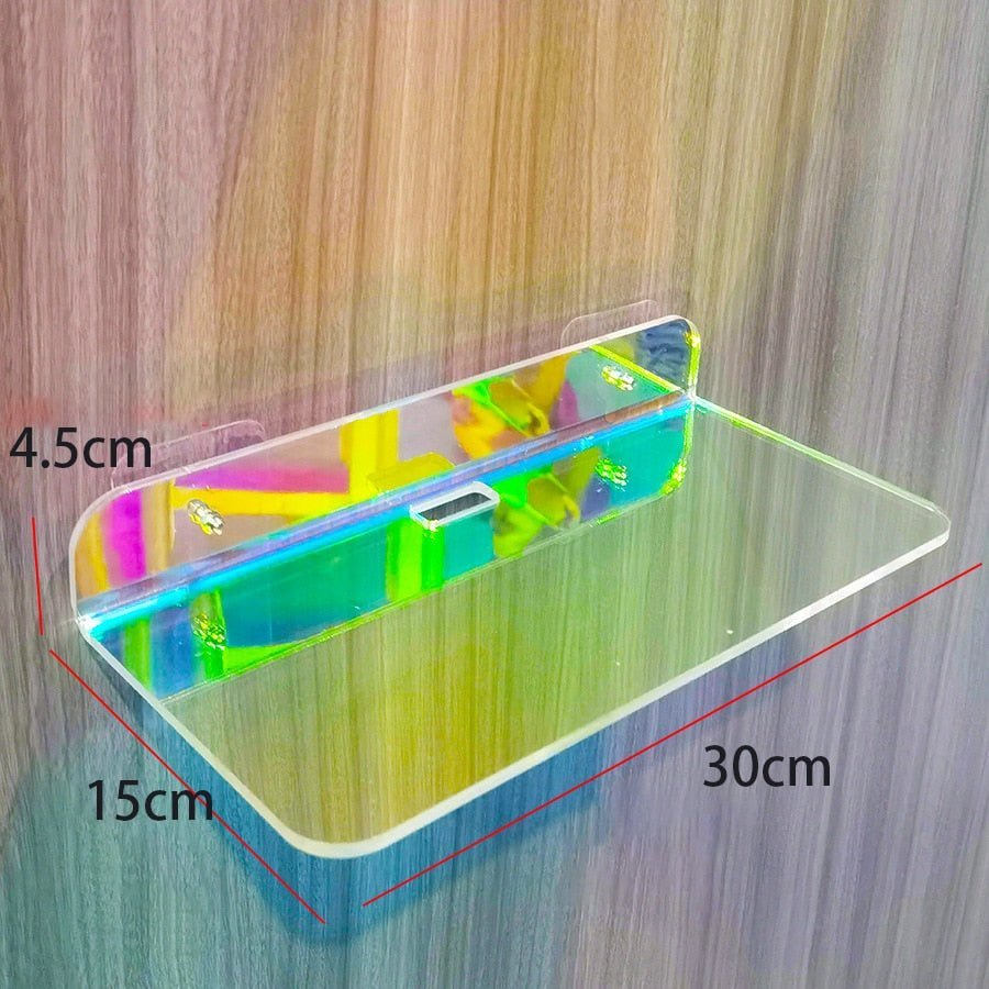 Invisible Floating Shelves - Acrylic Wall Mounted Single Level Shelf | Eco Friendly Design