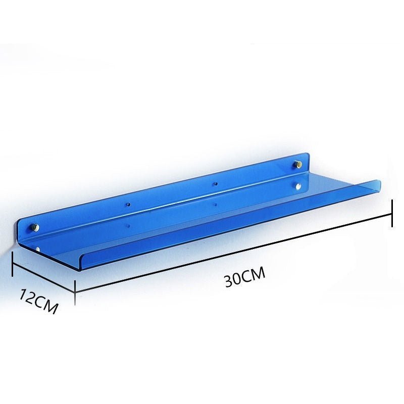 Invisible Floating Shelves - Acrylic Wall Mounted Single Level Shelf | Eco Friendly Design