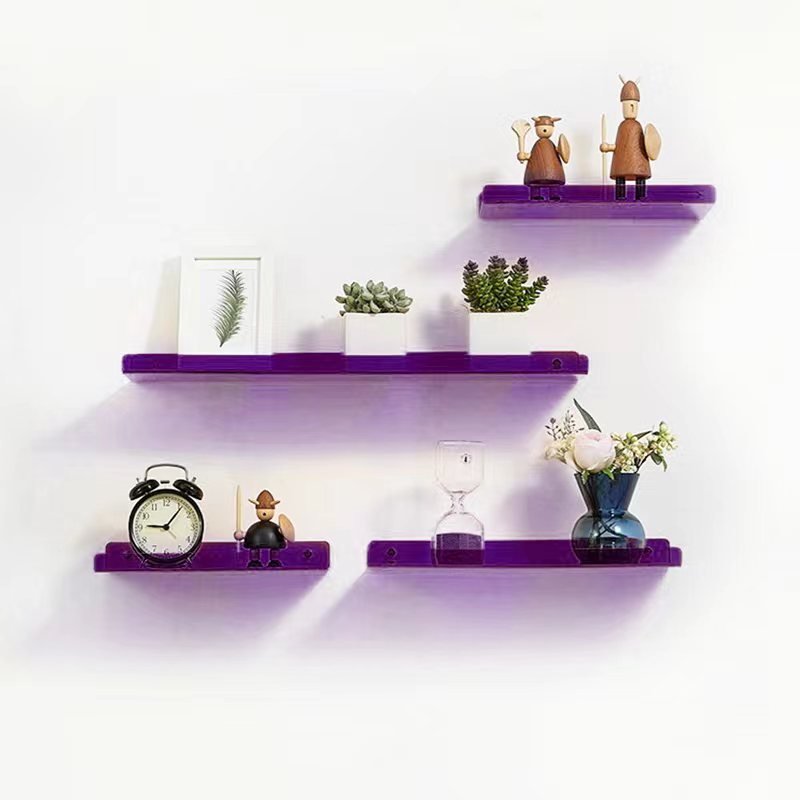 Invisible Floating Shelves - Acrylic Wall Mounted Single Level Shelf | Eco Friendly Design