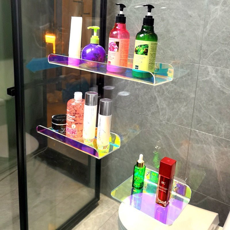 Invisible Floating Shelves - Acrylic Wall Mounted Single Level Shelf | Eco Friendly Design